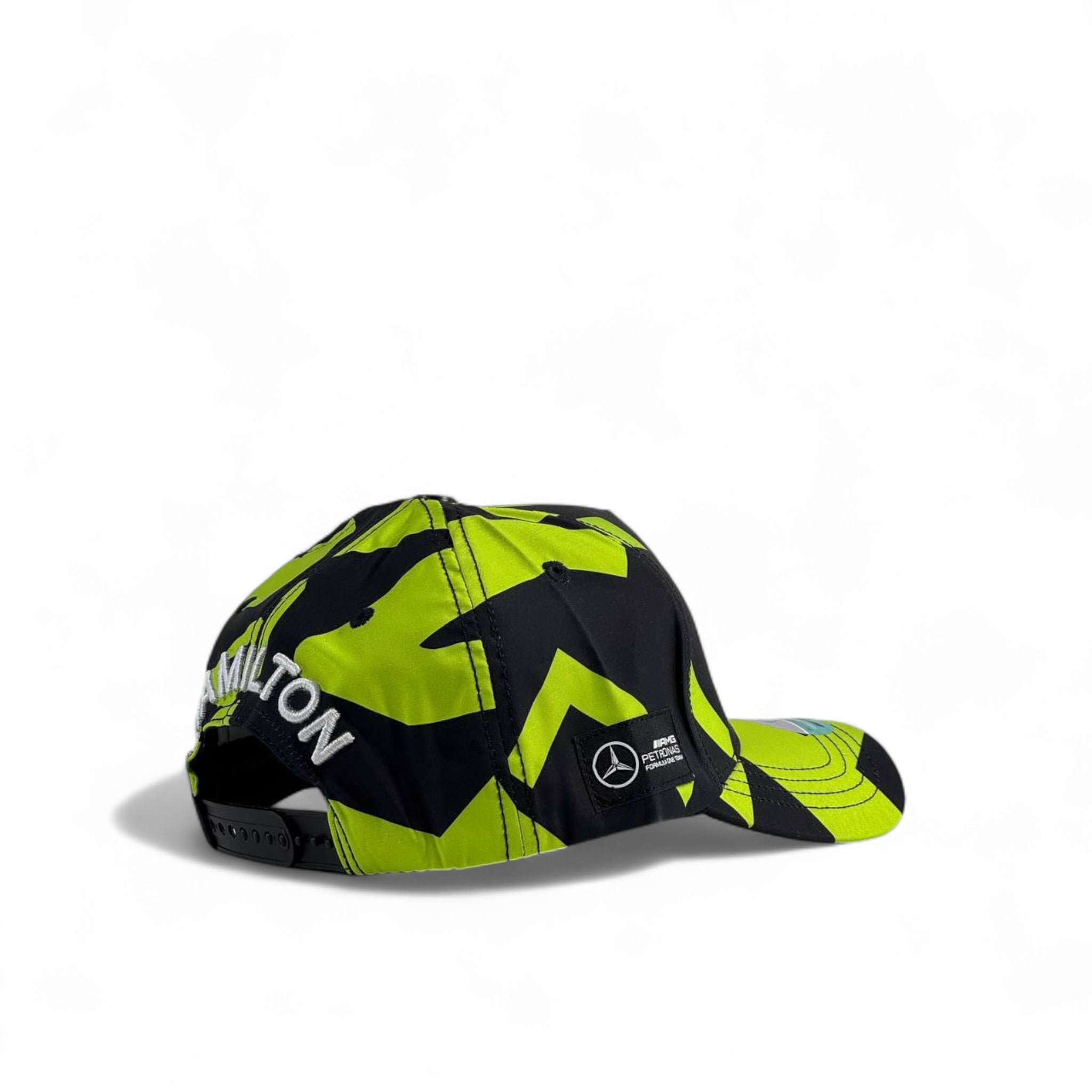 Mercedes-AMG Petronas Lewis Hamilton Cap – Neon Green & Black Edition 🏎️⚡