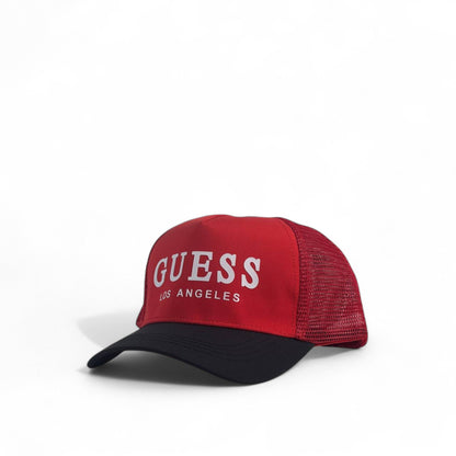 Guess Red & Black Trucker Cap – Bold LA Streetwear Energy ❤️🖤
