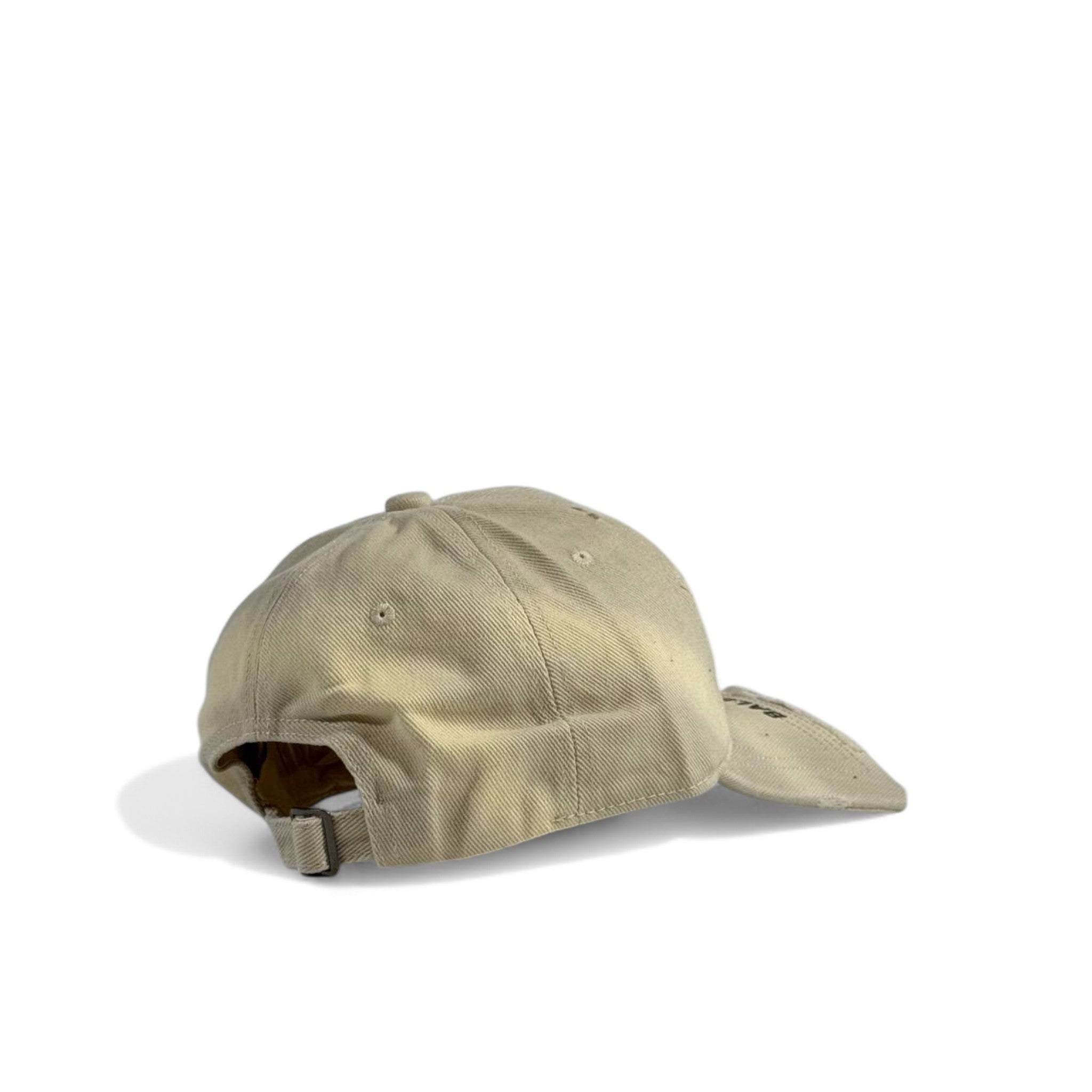 Balenciaga Distressed Cap – “8” Sand Beige 🤍☀️