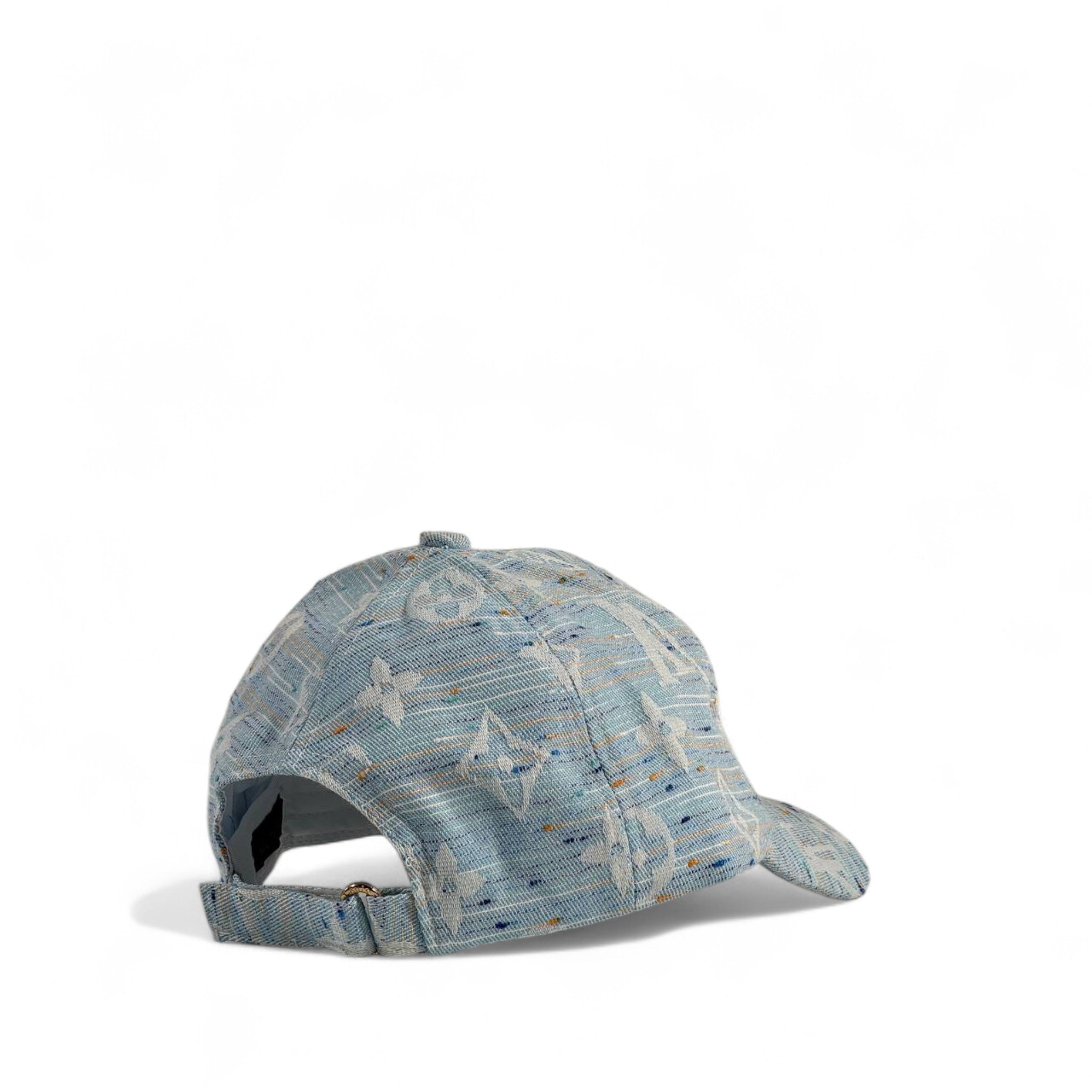 Louis Vuitton Monogram Jacquard Cap – Sky Blue Luxe 💎🌊