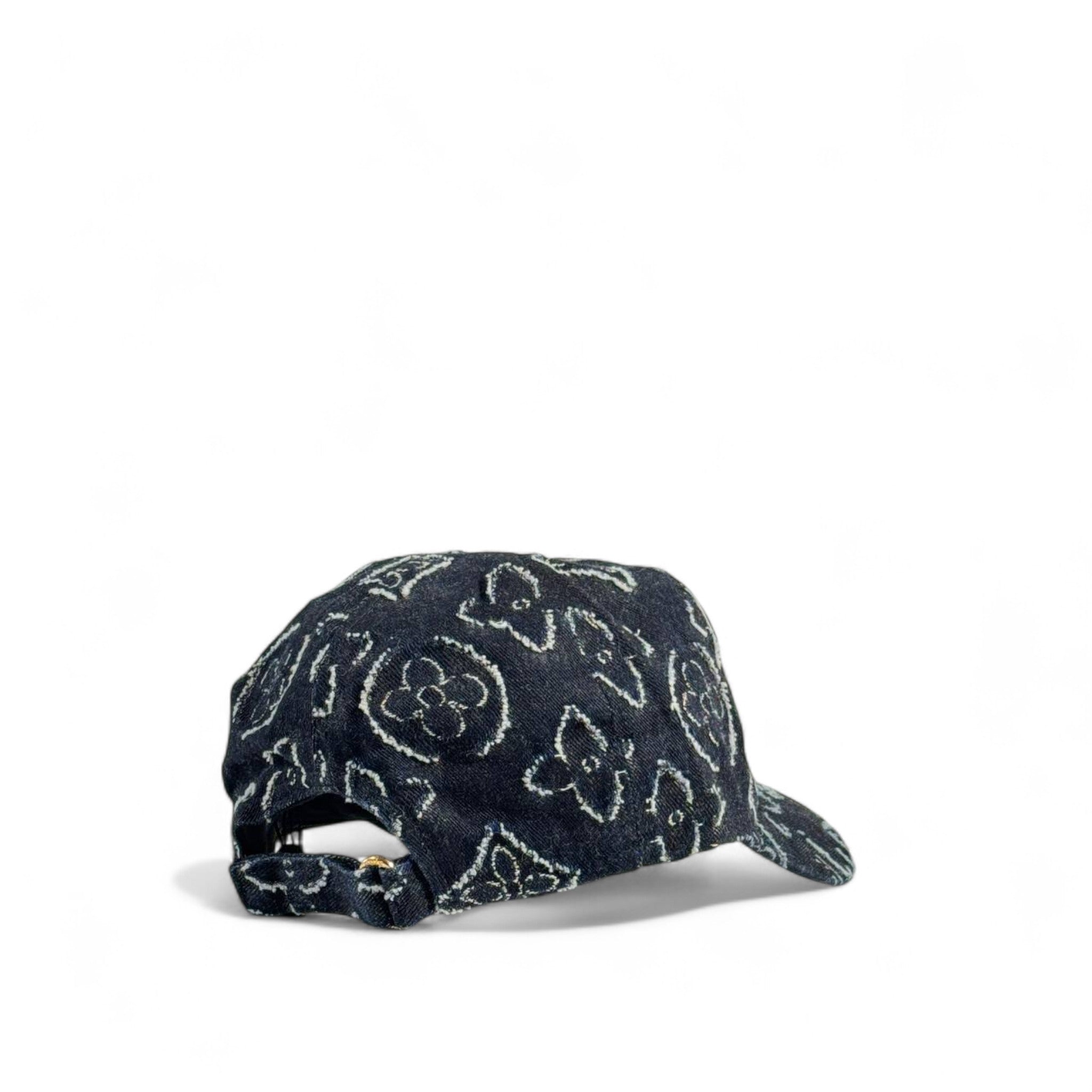 Louis Vuitton Monogram Denim Cap – Dark Wash Luxe 🖤👑