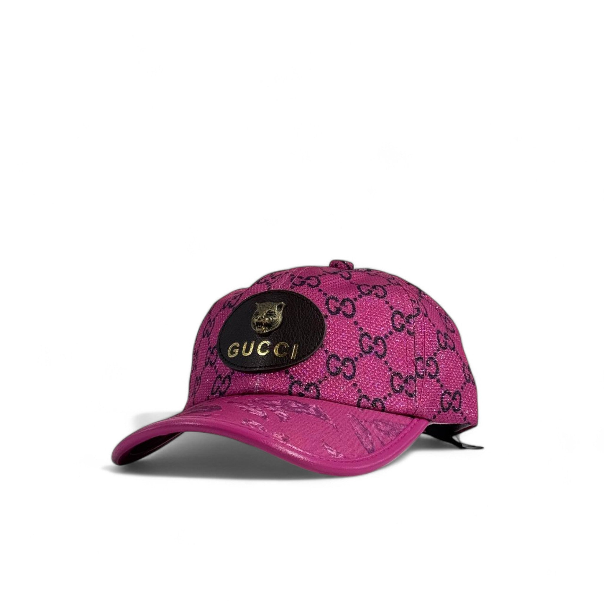 🧢 Gucci GG Monogram Panther Patch Cap – Hot Pink Edition 💖✨
