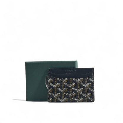 🖤 Goyard Black & Brown Goyardine Card Holder – Parisian Luxury in Your Pocket