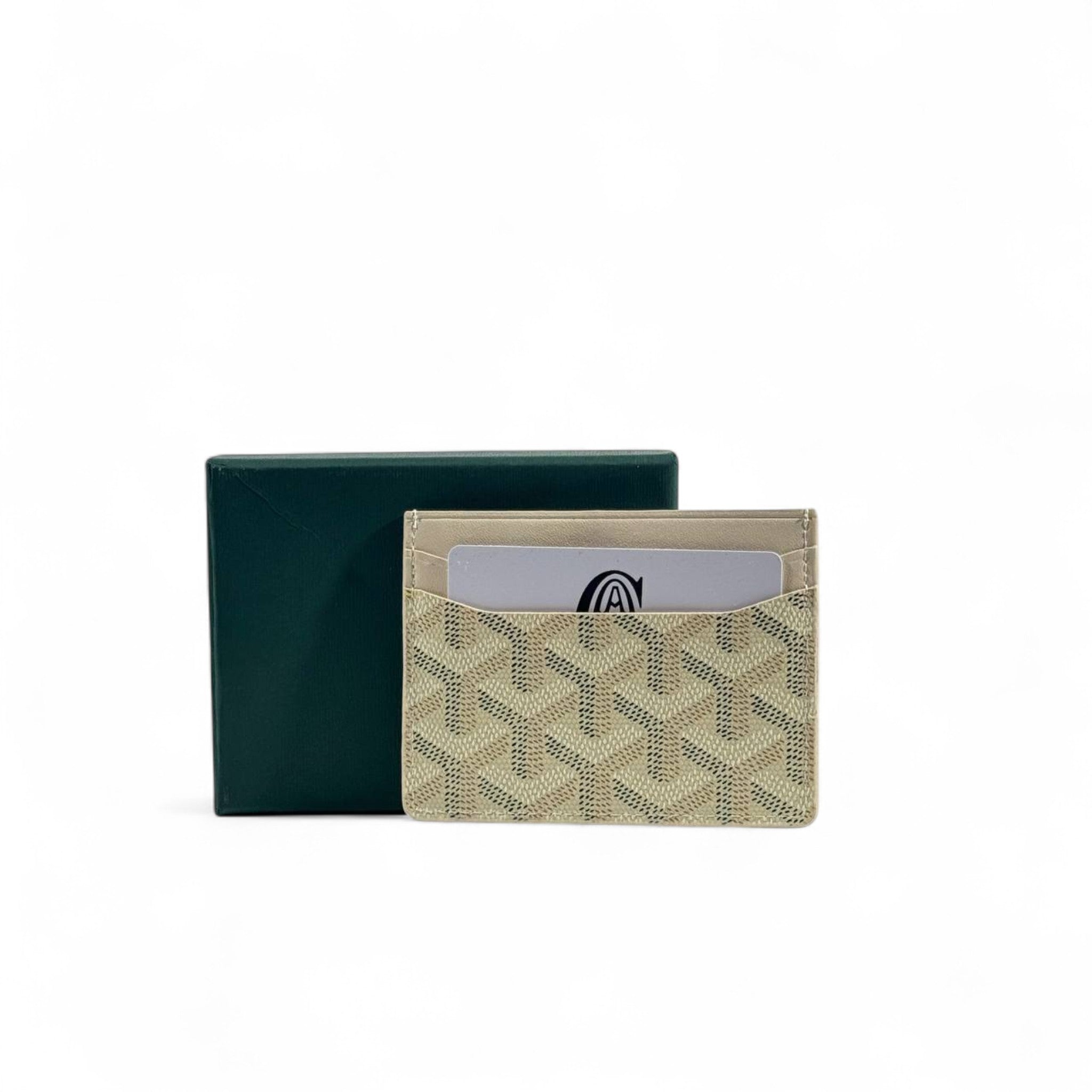 🤍 Goyard Beige Goyardine Card Holder – Timeless Parisian Luxury