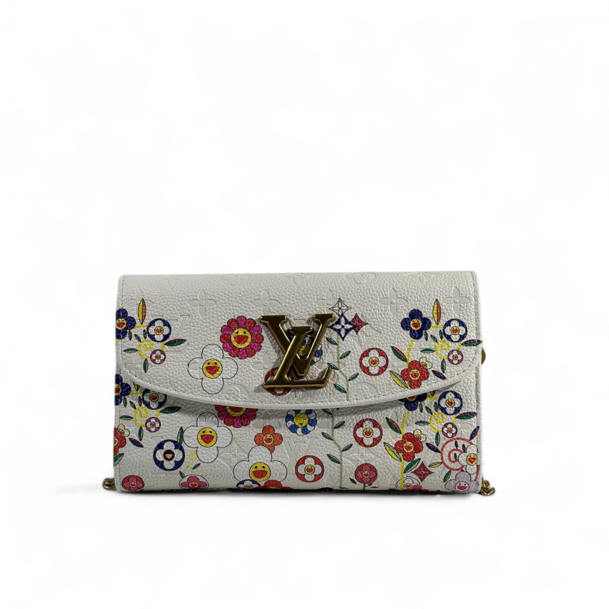 Louis Vuitton Flower Bloom White Wallet on Chain 🌼✨🌈
