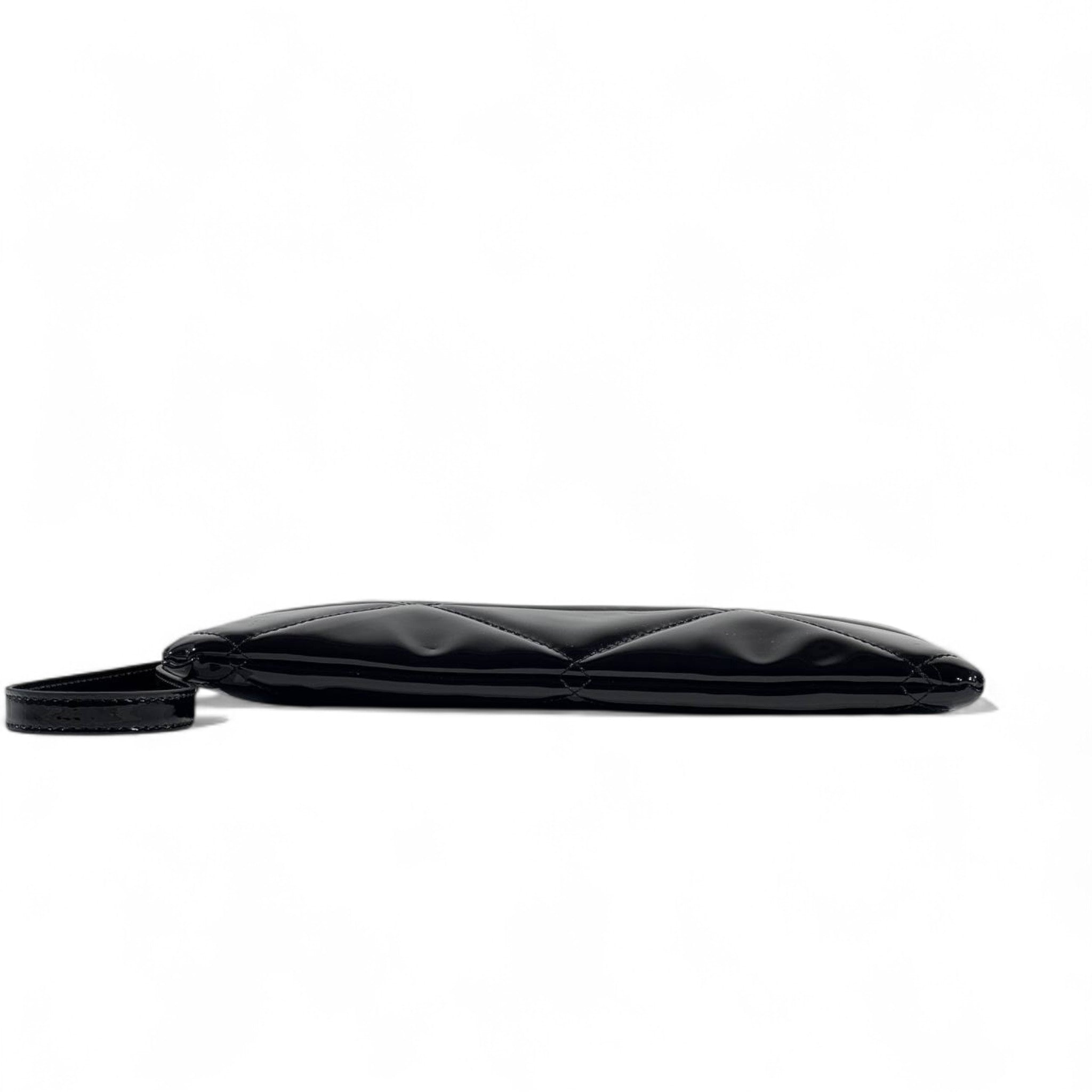 Prada Black Patent Leather Quilted Pouch 🖤✨