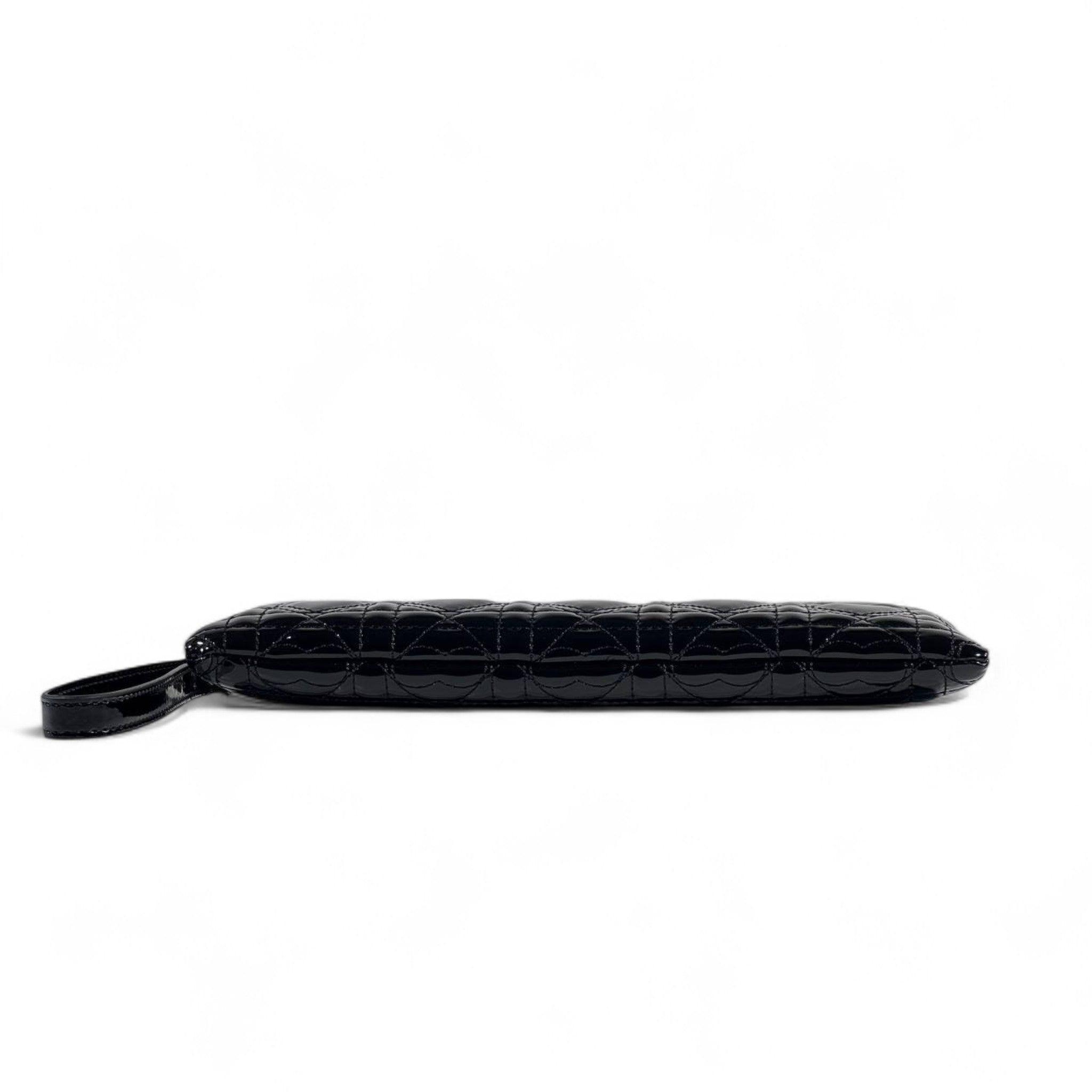Dior Black Patent Leather Heart Quilted Pouch 🖤✨