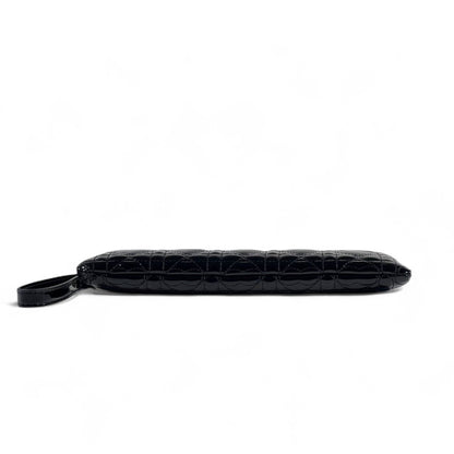 Dior Black Patent Leather Heart Quilted Pouch 🖤✨