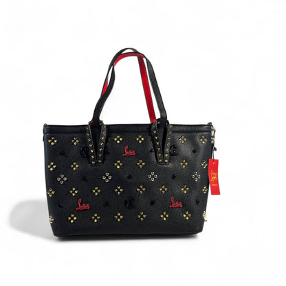Christian Louboutin Cabata Studded Black Tote Bag with Pouch 🖤✨👠