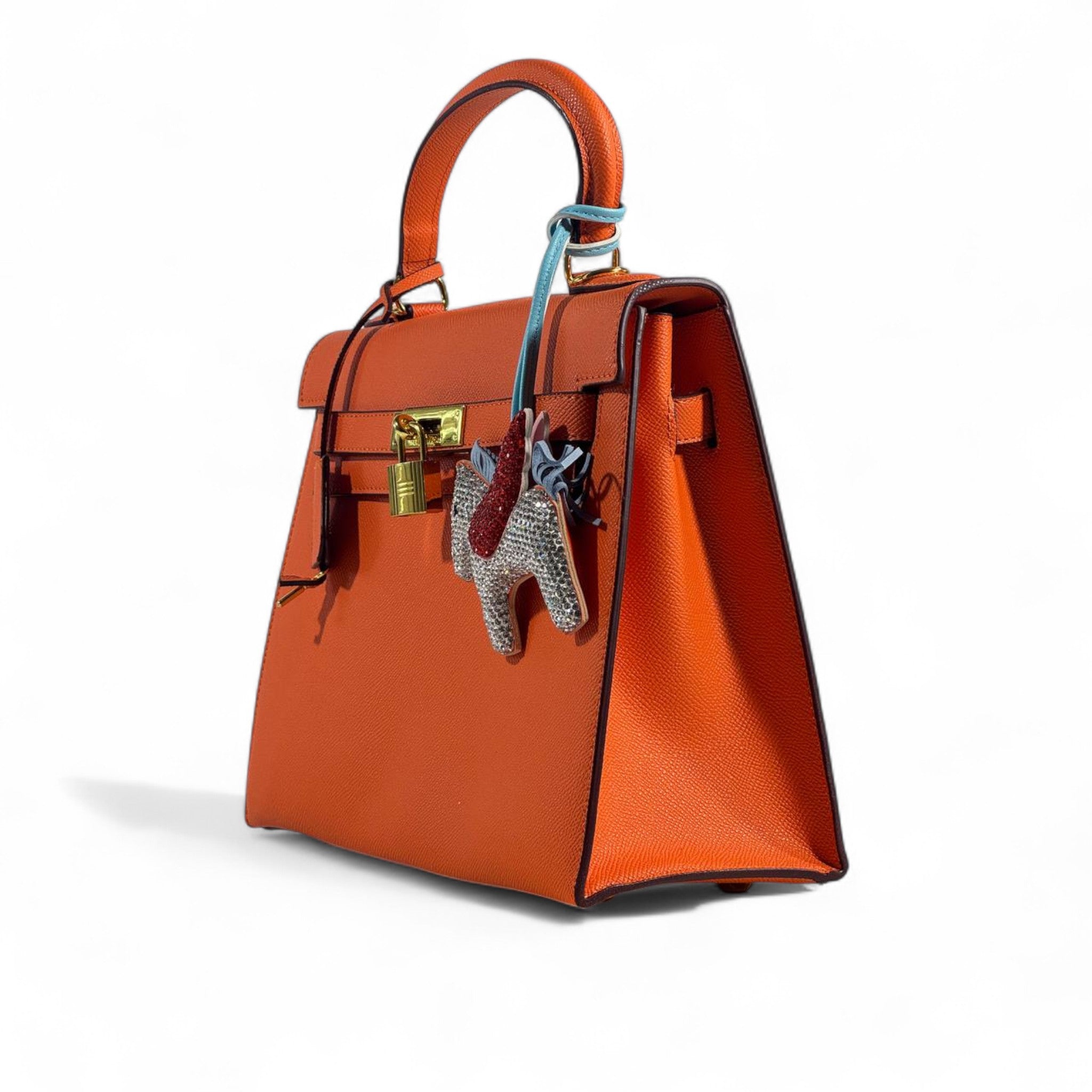Hermès Kelly 28 Orange with Pegasus Rodeo Charm 🧡🐎✨