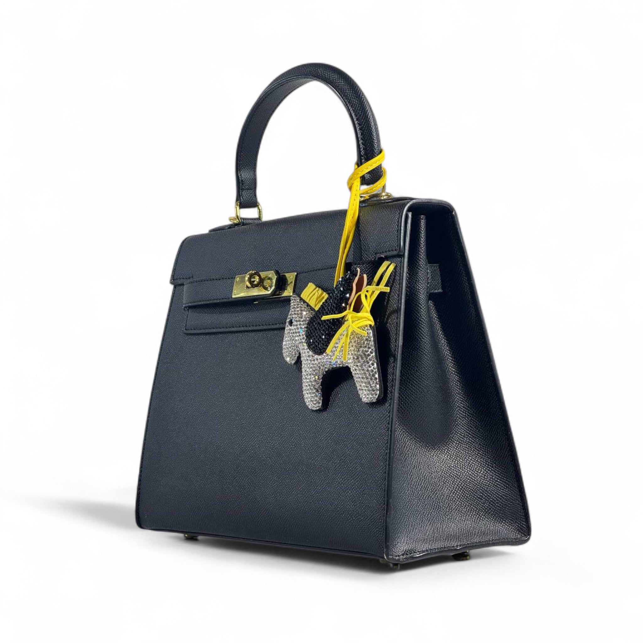 Hermès Kelly 28 Black with Pegasus Rodeo Charm 🖤🐎✨