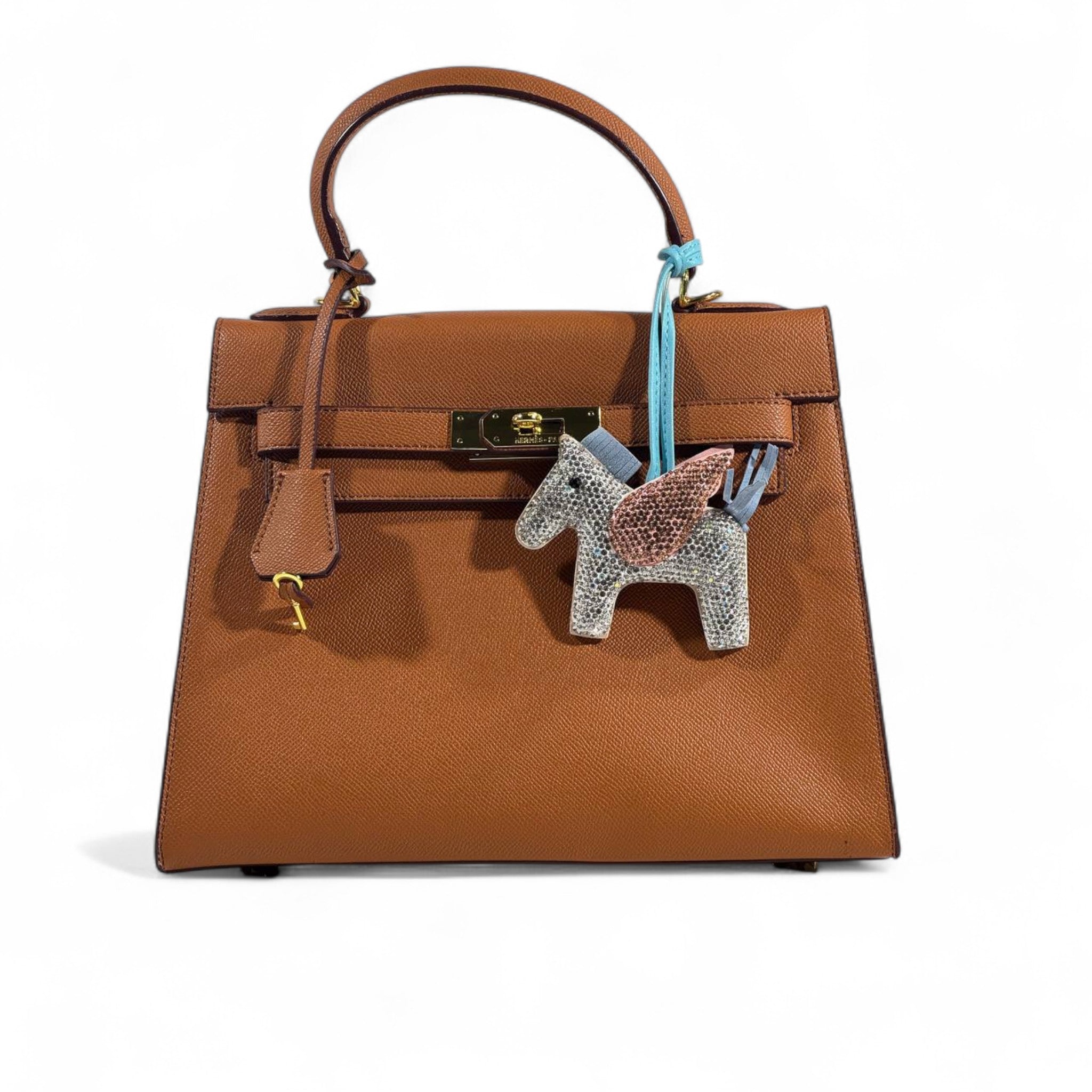 Hermès Kelly 28 Gold Epsom with Pegasus Rodeo Charm 🧡🐎✨