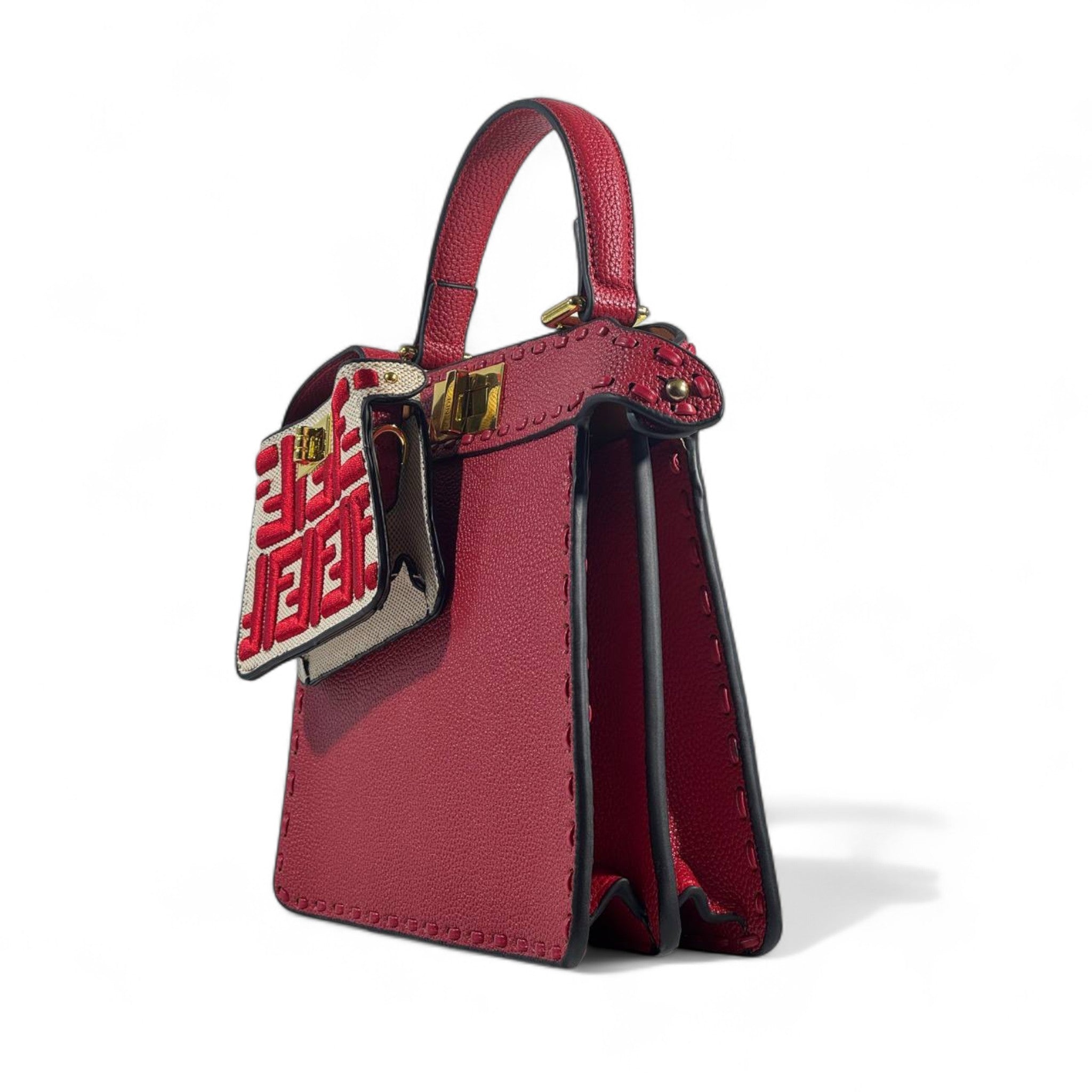 Fendi Peekaboo ISeeU Petite ❤️ with Nano Baguette Charm (Red Edition)