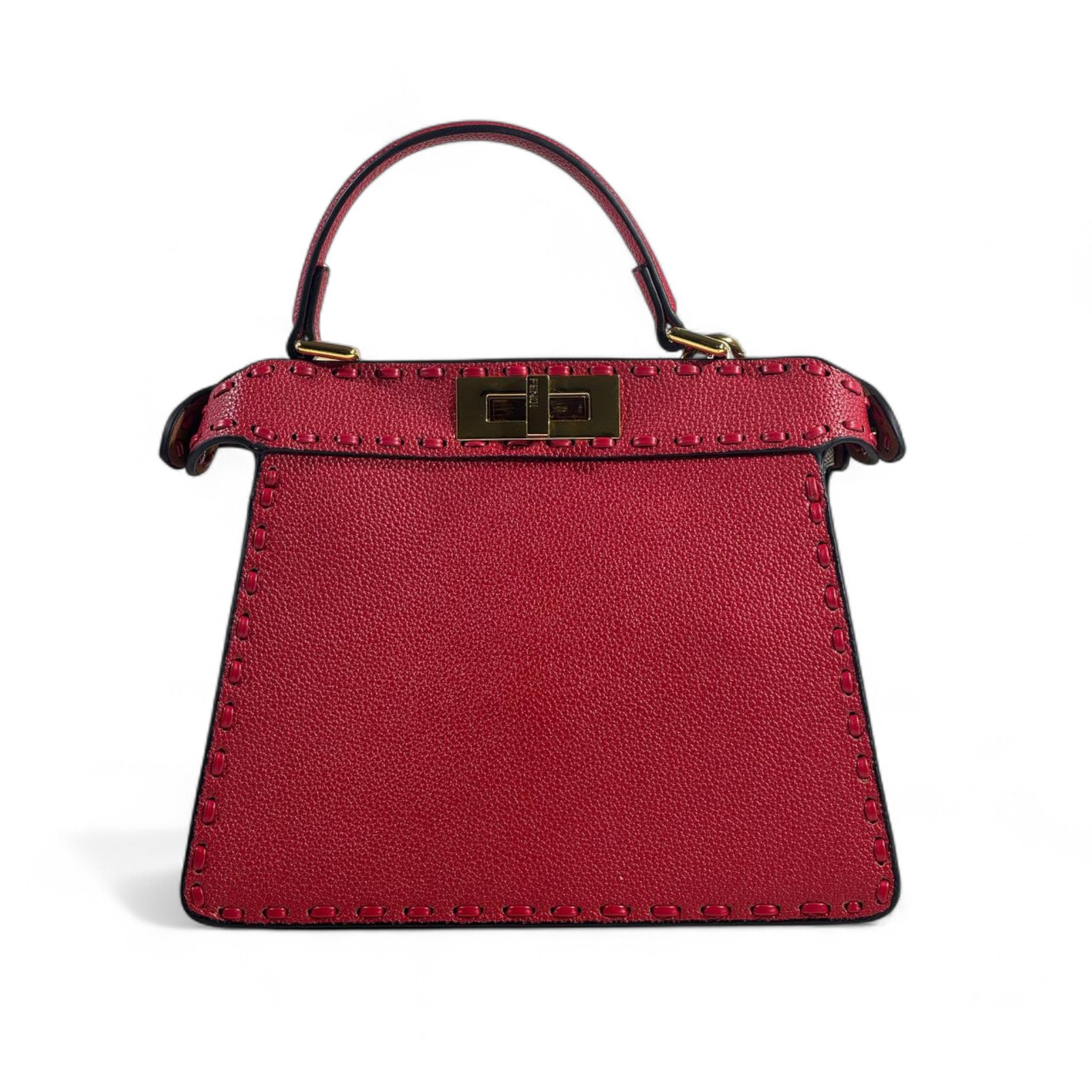 Fendi Peekaboo ISeeU Petite ❤️ with Nano Baguette Charm (Red Edition)