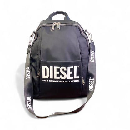 DIESEL Black Logo Backpack 🎒 – Bold Style for Everyday Adventures
