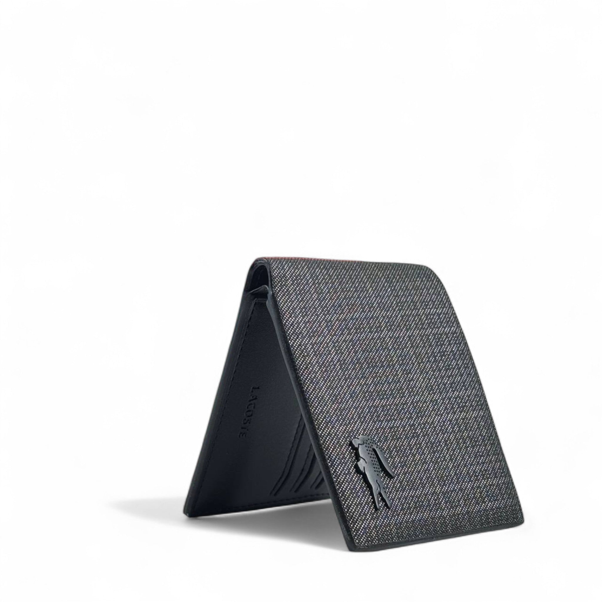 🖤 Lacoste Black Leather Wallet – Iconic Style in Every Detail