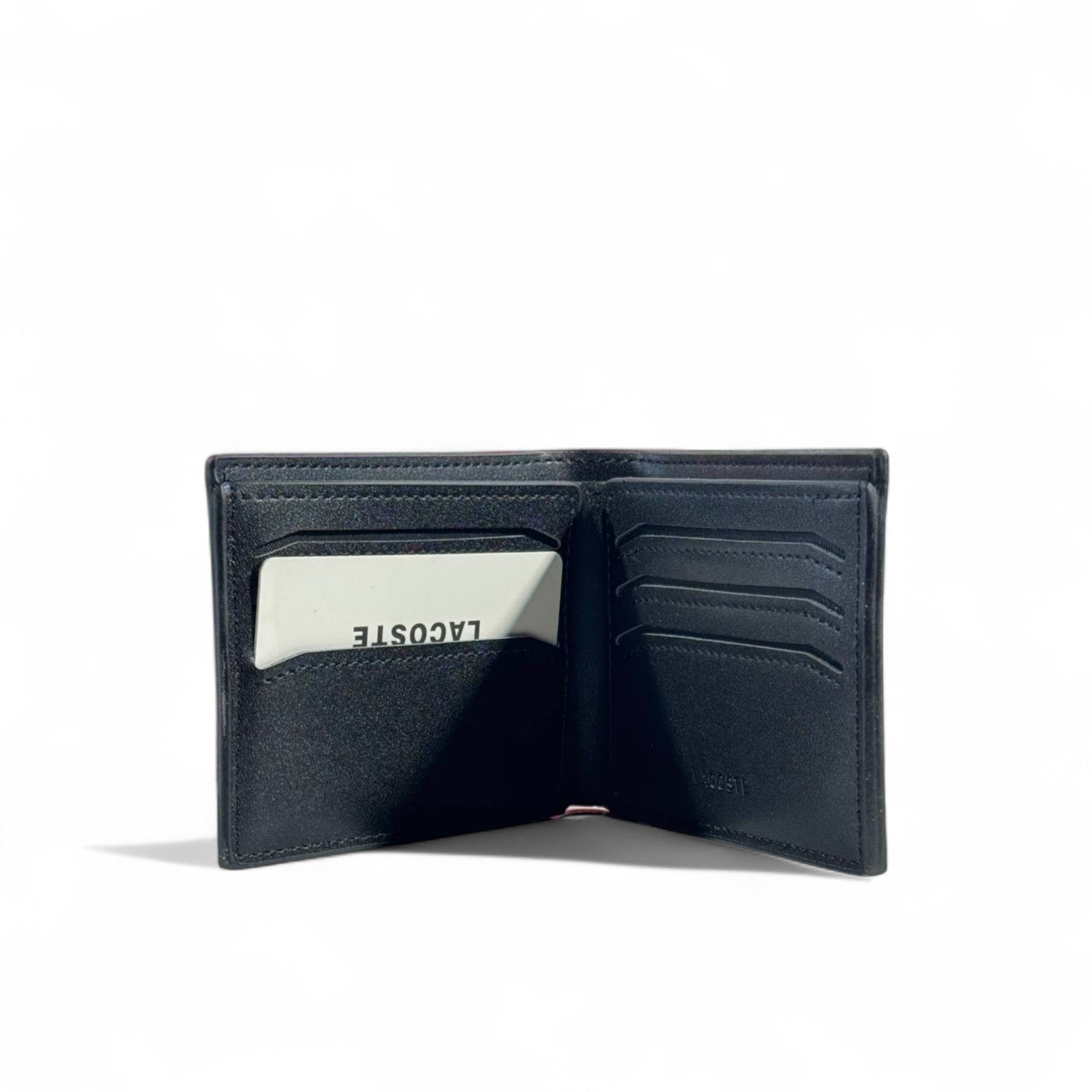 🖤 Lacoste Black Leather Wallet – Iconic Style in Every Detail