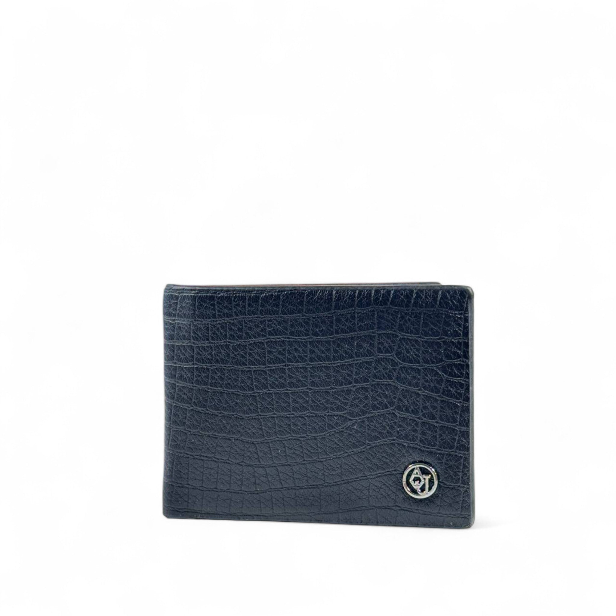 🖤 Armani Black Embossed Leather Wallet – Bold Luxury Redefined