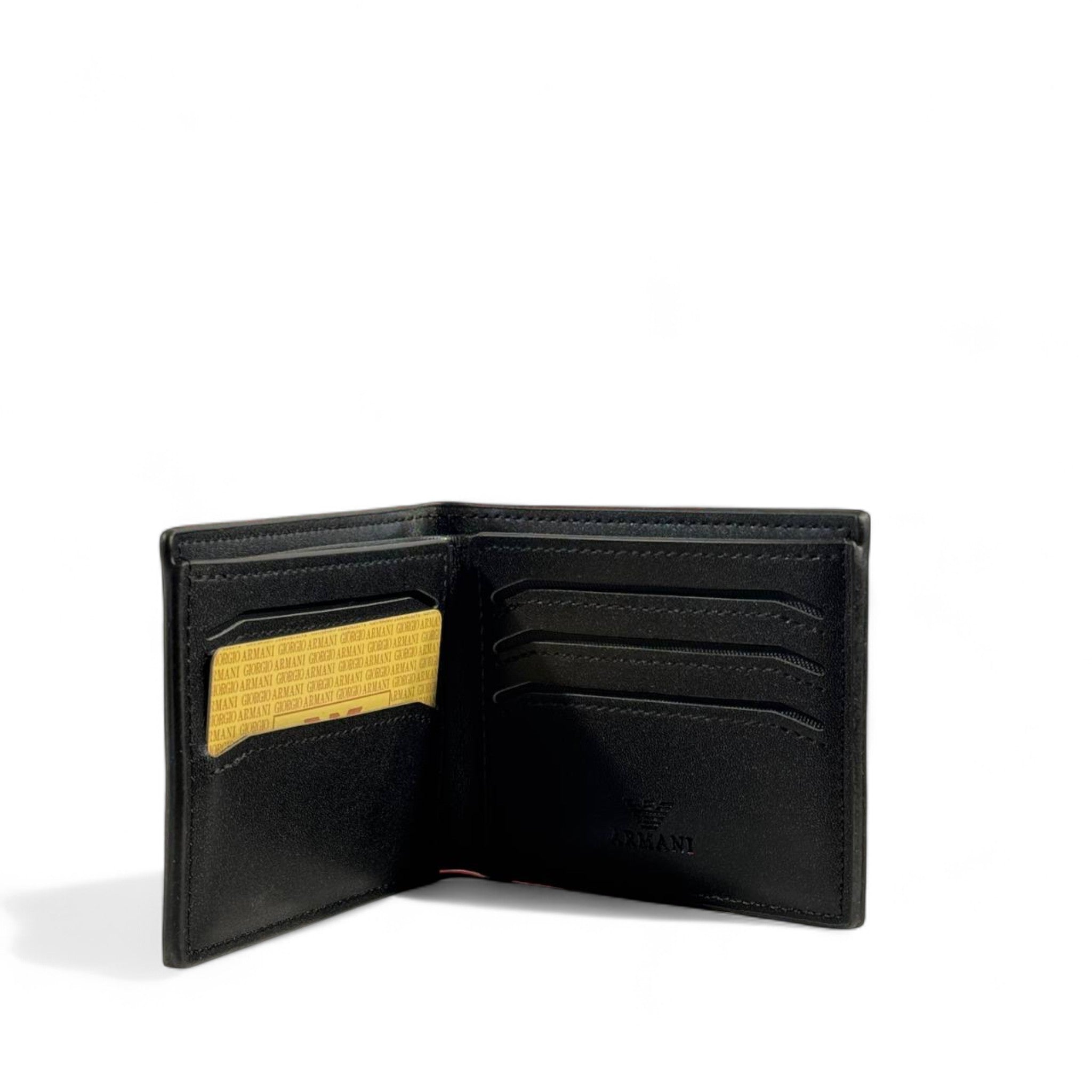 🖤 Armani Black Embossed Leather Wallet – Bold Luxury Redefined
