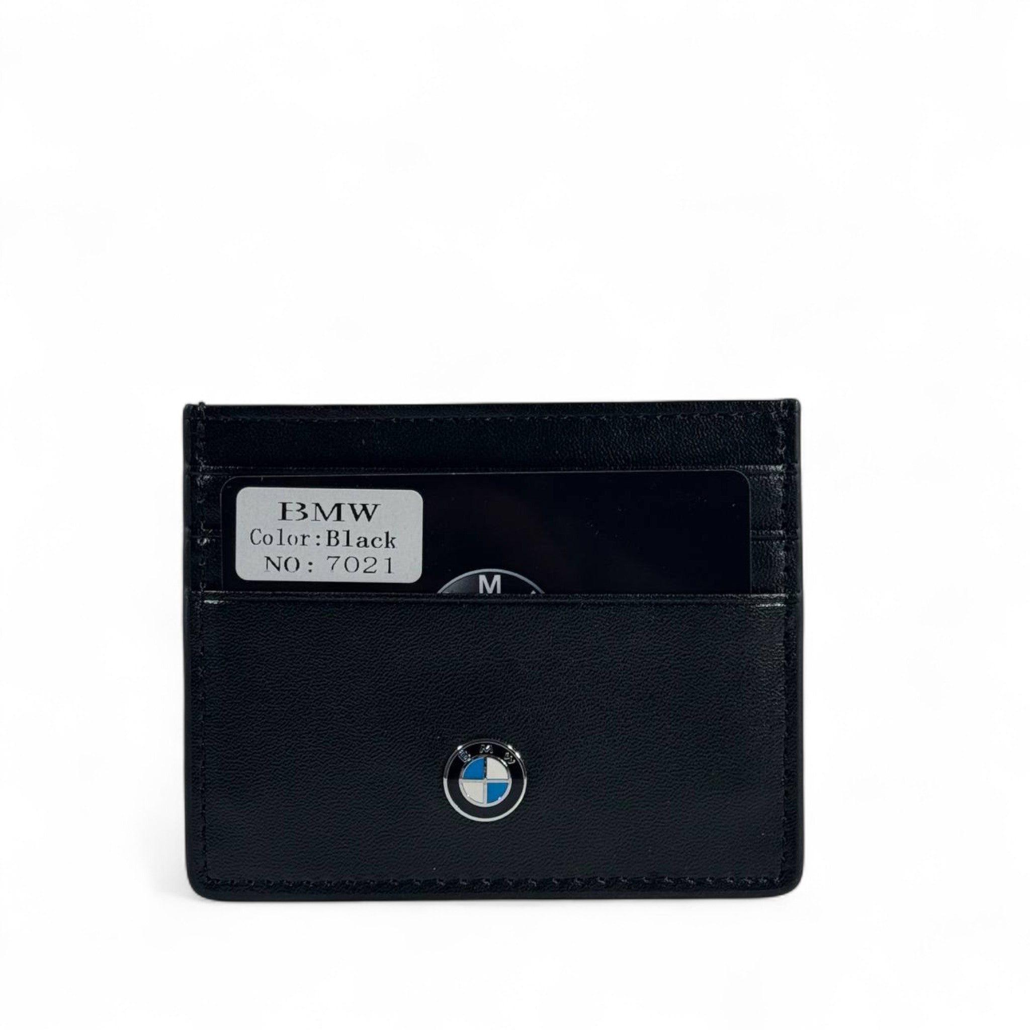 🖤 BMW Black Leather Card Holder – Drive Luxury, Carry Prestige