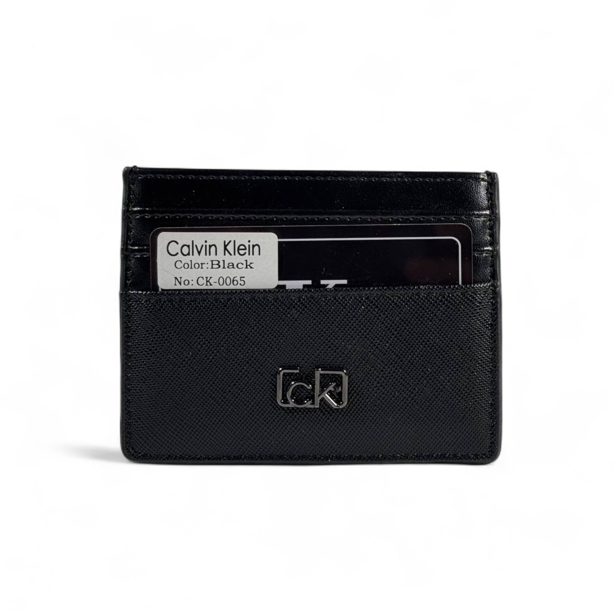 🖤 Calvin Klein Black Leather Card Holder – Sleek Minimalism, Everyday Luxury