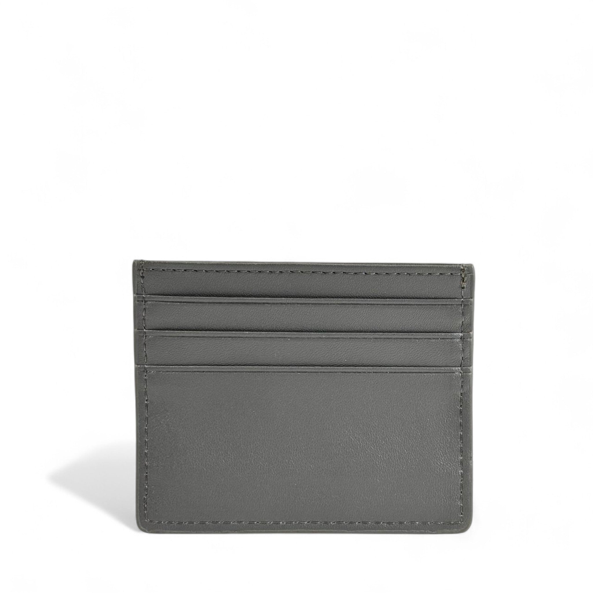 ⚪ Hermès Gray Leather Card Holder – Understated Elegance, Timeless Luxury
