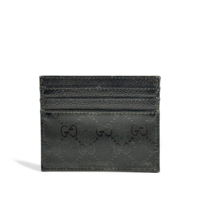 🖤 Gucci Black Monogram Card Holder – Iconic Italian Minimalism
