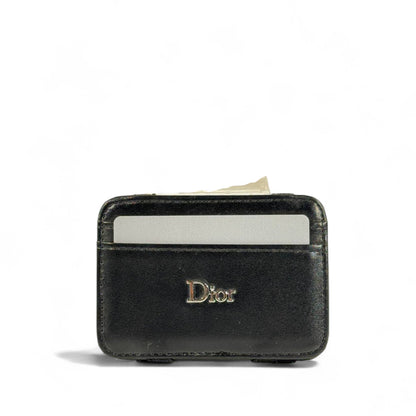 ⚫ Dior Black Leather Card Holder – Minimalist Luxury for Everyday Use