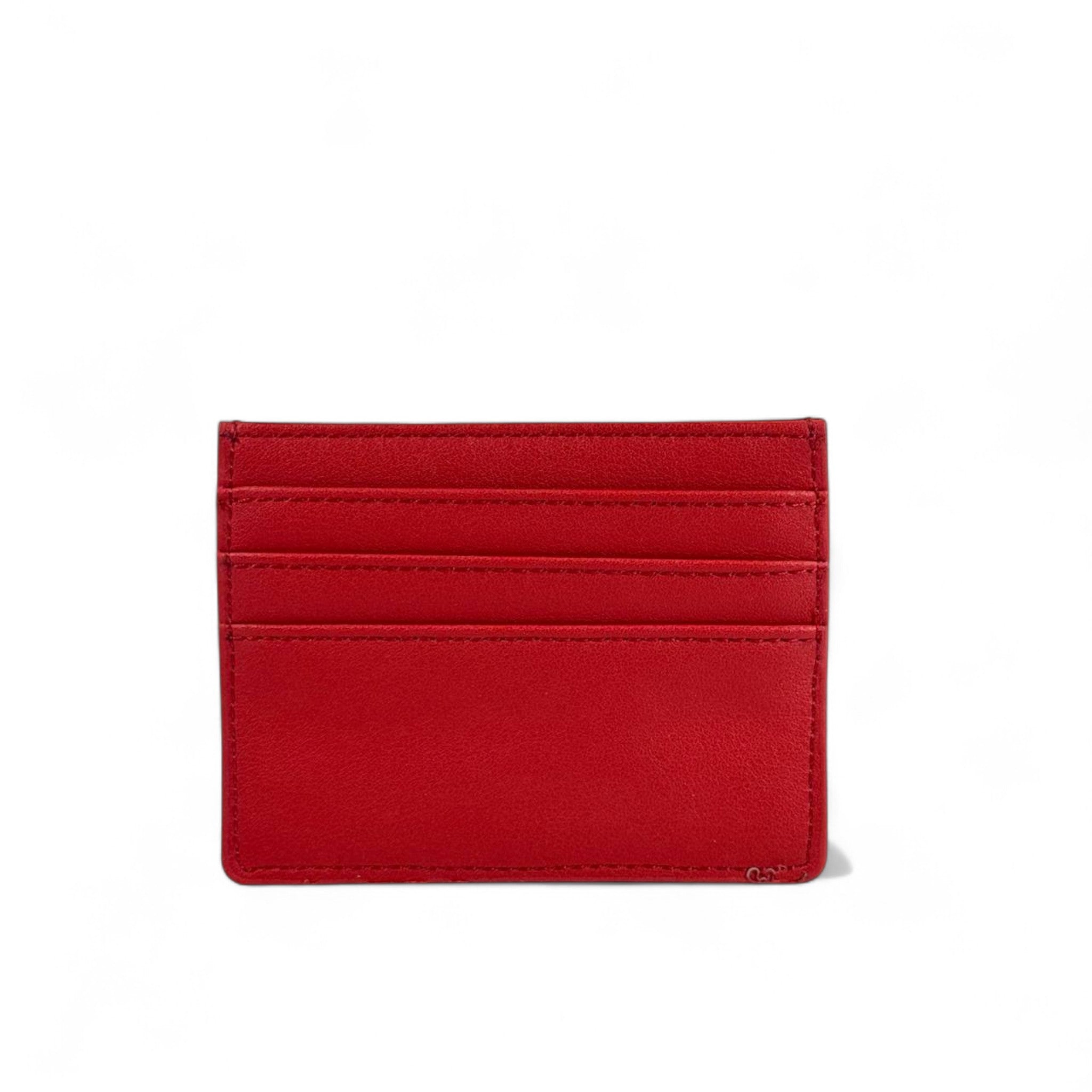 🔴 Tommy Hilfiger Red Leather Card Holder – Bold Everyday Luxury