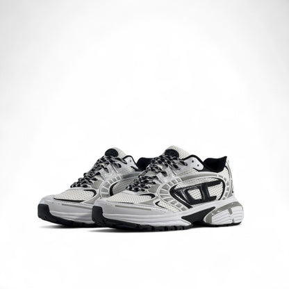 ✨ Diesel Silver/White Sneakers – Futuristic Streetwear Vibes