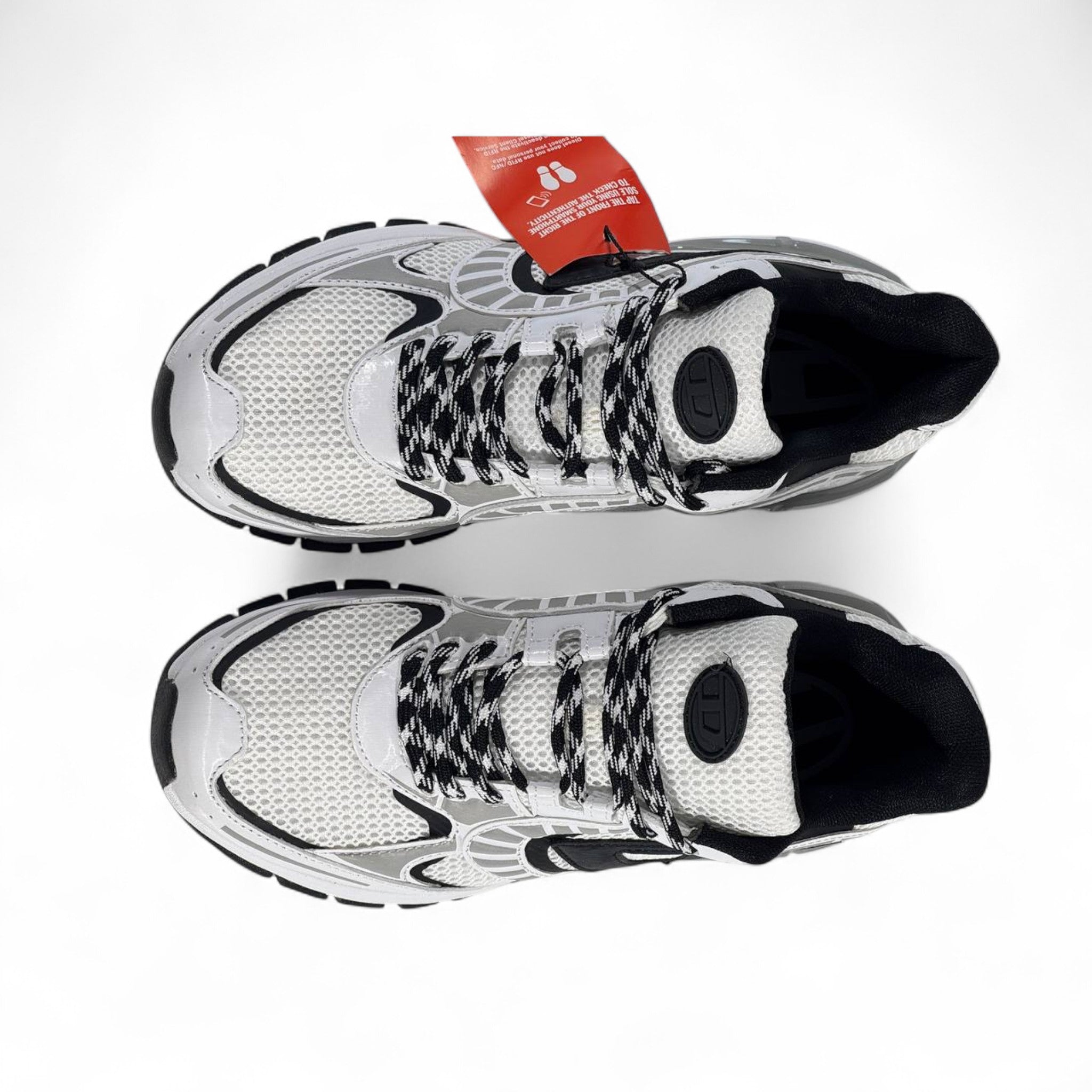 ✨ Diesel Silver/White Sneakers – Futuristic Streetwear Vibes