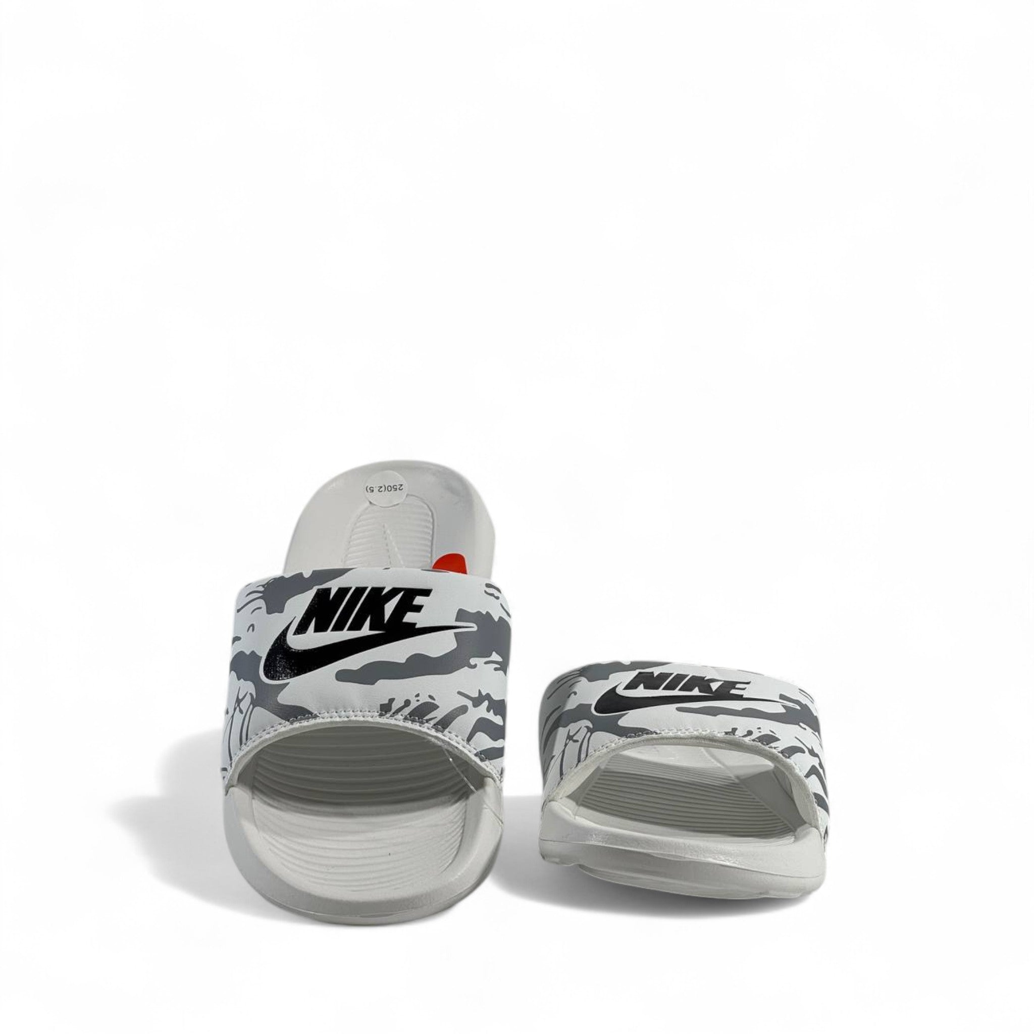 🖤 Nike Grey Camo Slides – Urban Streetwear Slippers ⚪