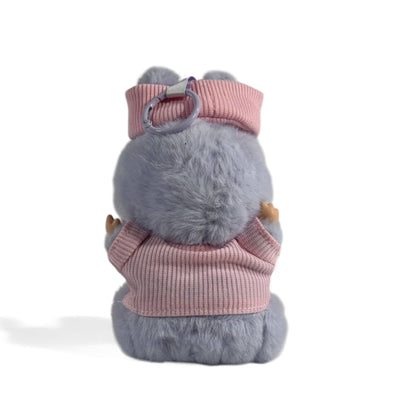 🧸 Labubu Chanel-Inspired Doll – Pink Hoodie Edition