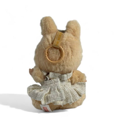 🧸 Labubu Chanel-Inspired Doll – Cream Bow & Dress Edition