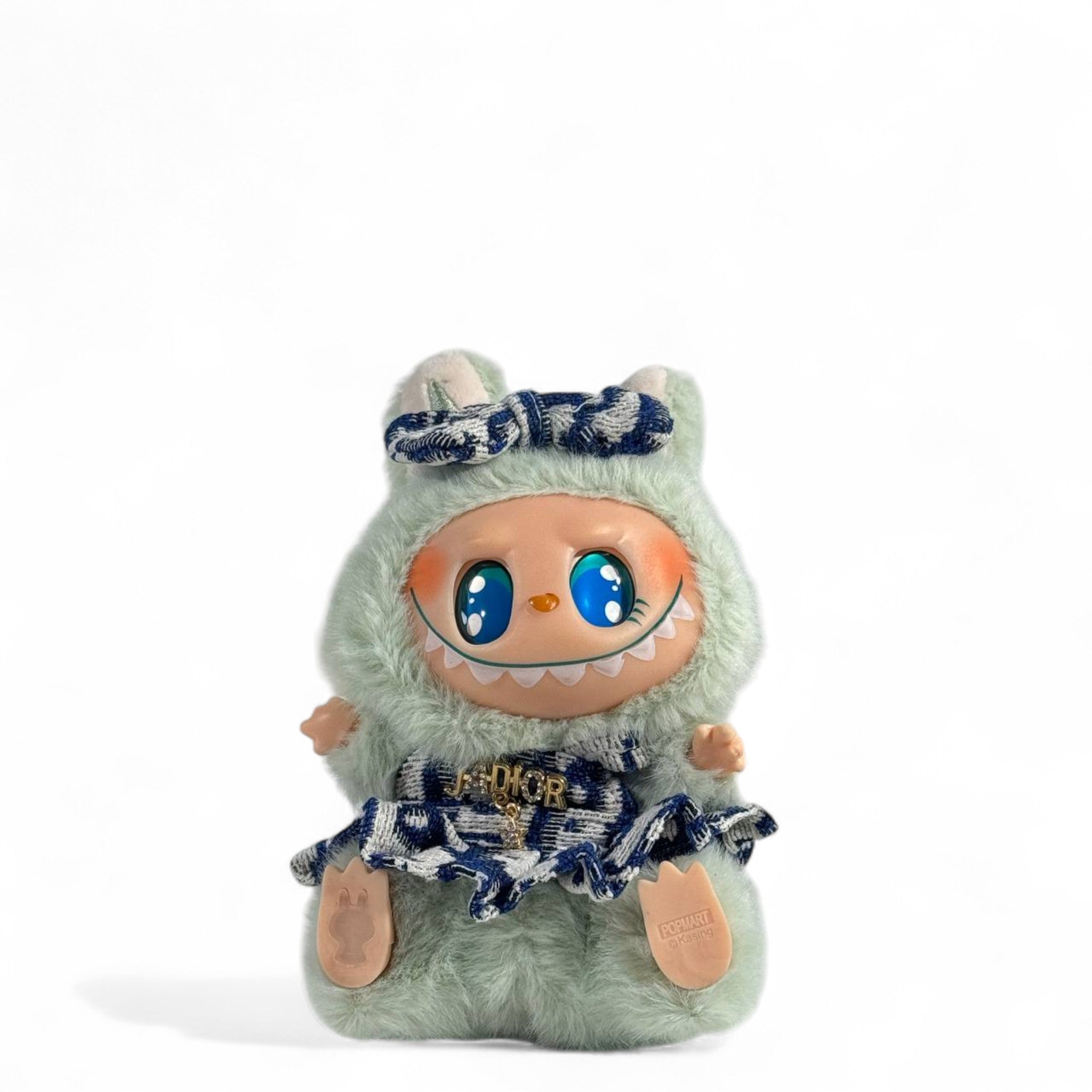 🧸 Labubu Dior-Inspired Doll – Mint Green Edition