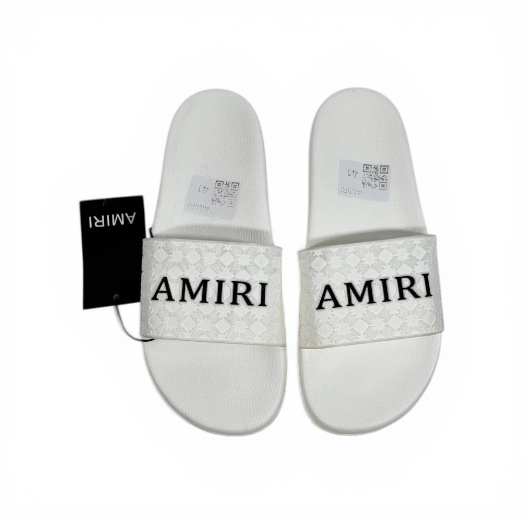 AMIRI Luxury White Slide Sandals – Minimal Designer Comfort & Everyday Style 👟✨
