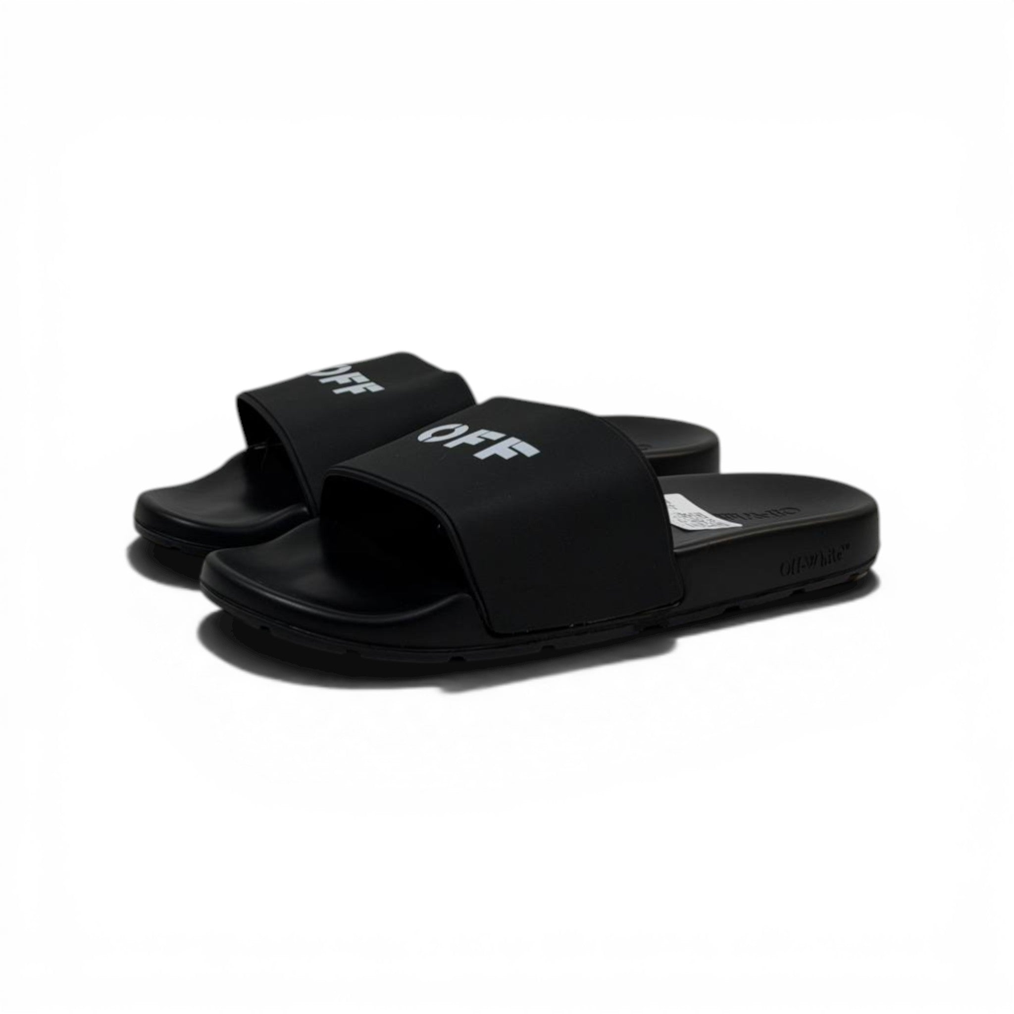 OFF-WHITE Luxury Black Slide Sandals – Minimal OFF Logo Design & Everyday Comfort 👟✨