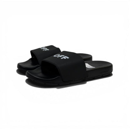 OFF-WHITE Luxury Black Slide Sandals – Minimal OFF Logo Design & Everyday Comfort 👟✨