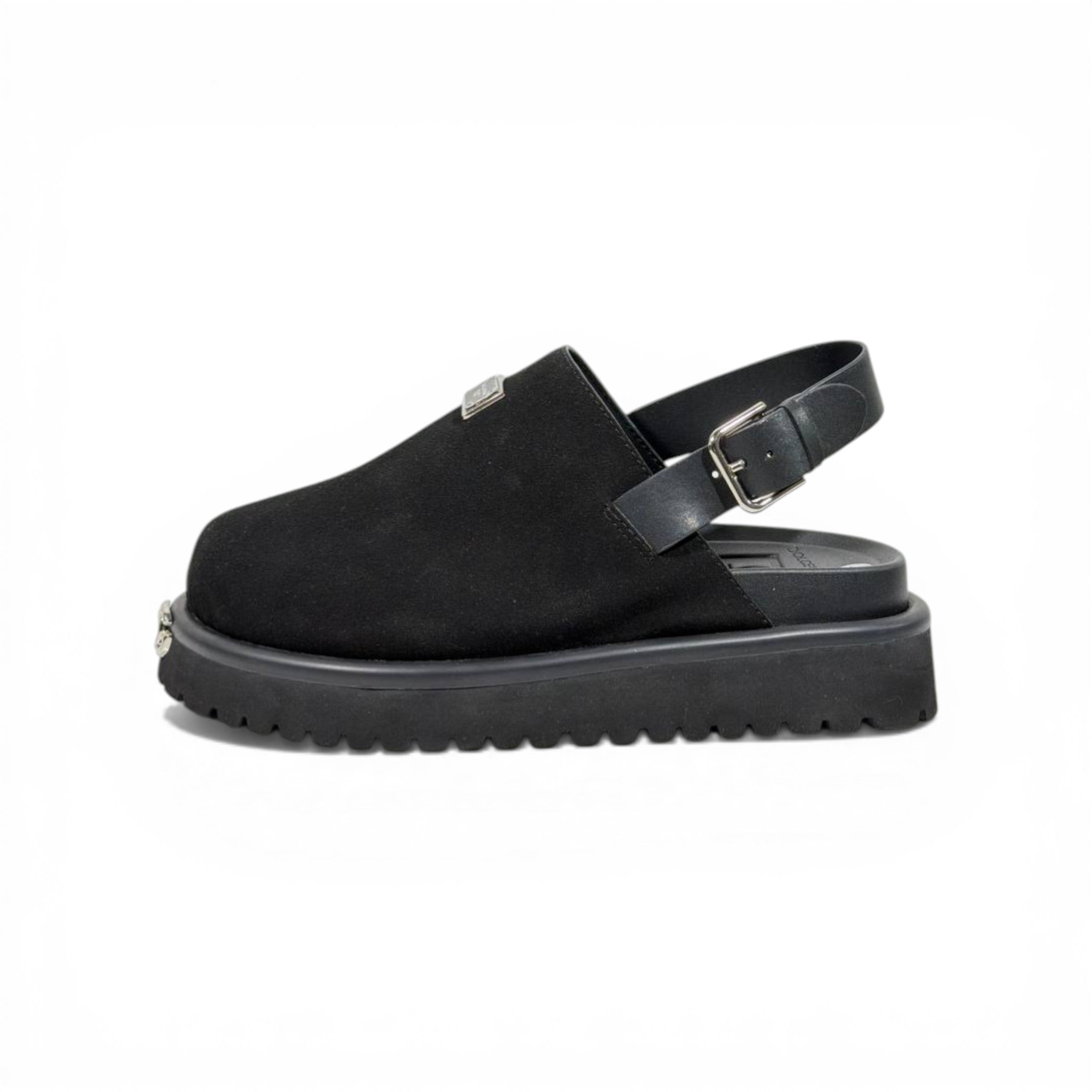 DOLCE & GABBANA Luxury Black Slingback Clogs – DG Logo Statement & Premium Chunky Sole 👟✨