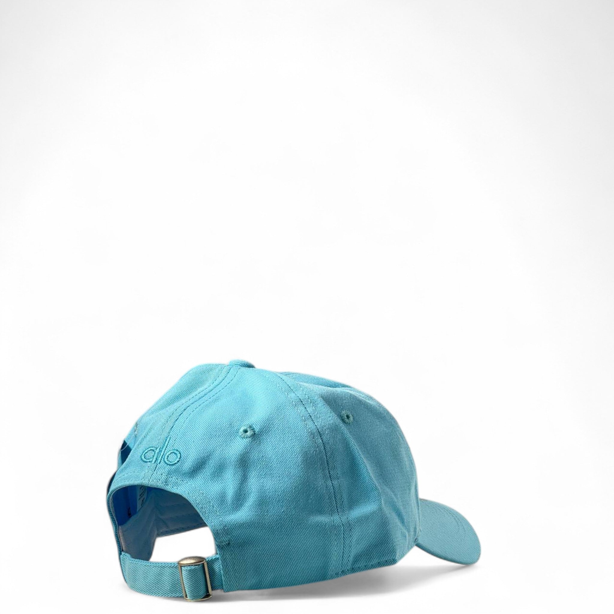 Alo Yoga Cap 🩵 | Sky Blue Cotton Dad Hat with Embroidered Logo