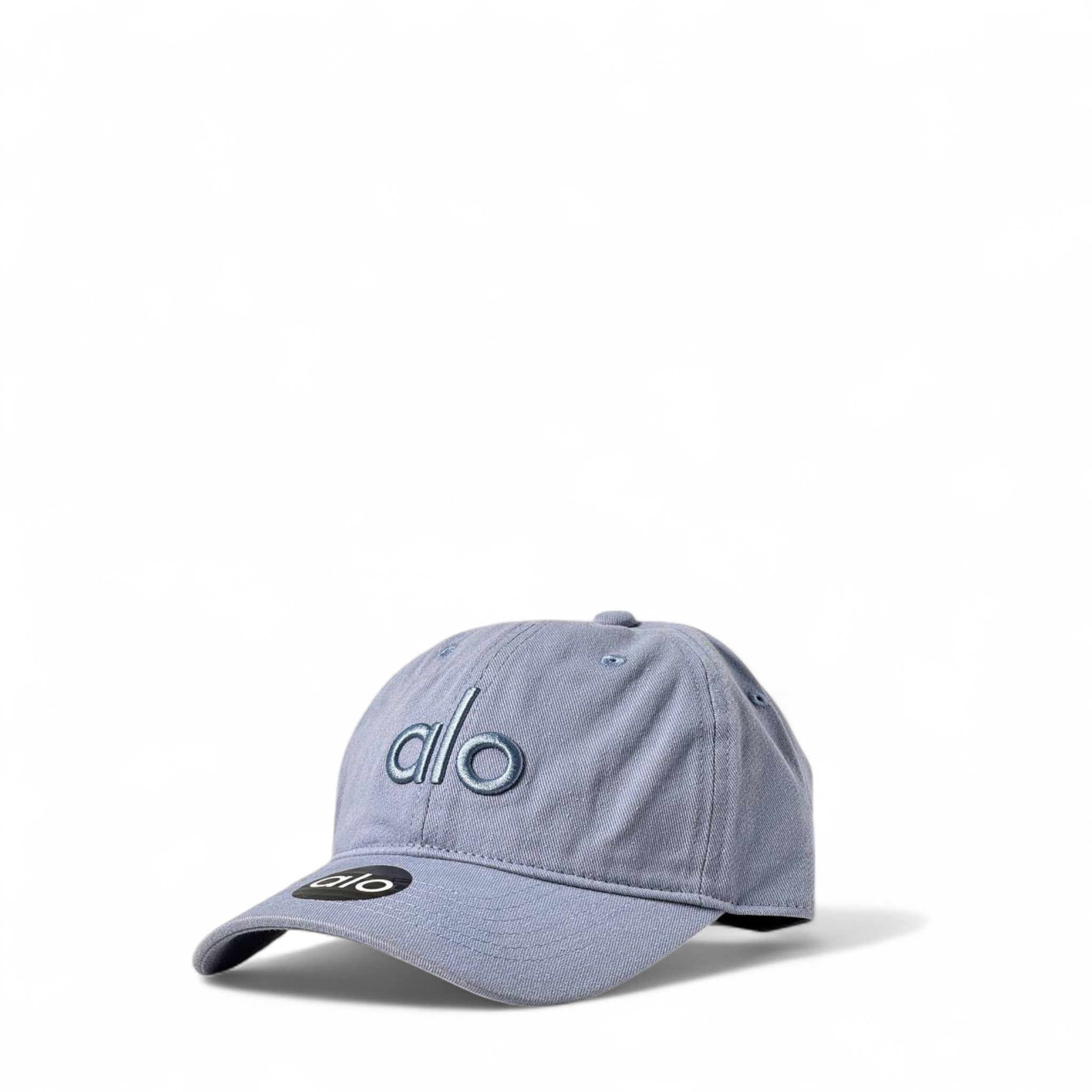 Alo Yoga Cap 💜 | Lavender Grey Cotton Dad Hat with Embroidered Logo