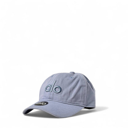 Alo Yoga Cap 💜 | Lavender Grey Cotton Dad Hat with Embroidered Logo