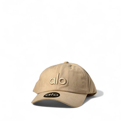 Alo Yoga Beige Cap 🤎 | Minimalist Cotton Dad Hat with Tonal Logo