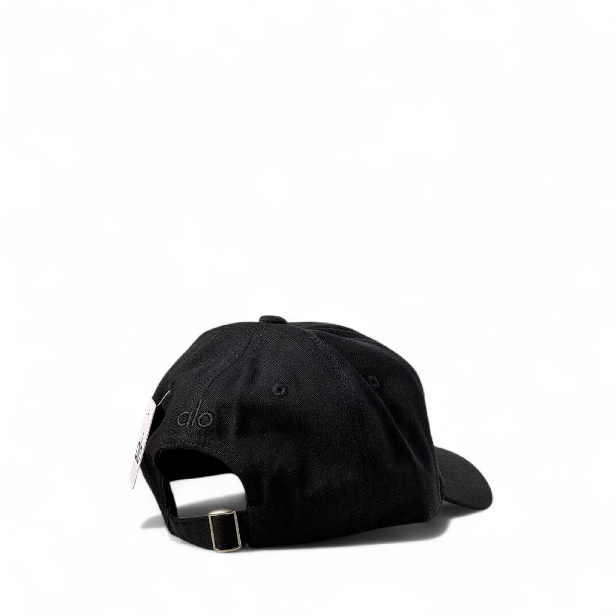 Alo Yoga Blackout Cap 🖤 | All-Black Cotton Dad Hat with Tonal Embroidery