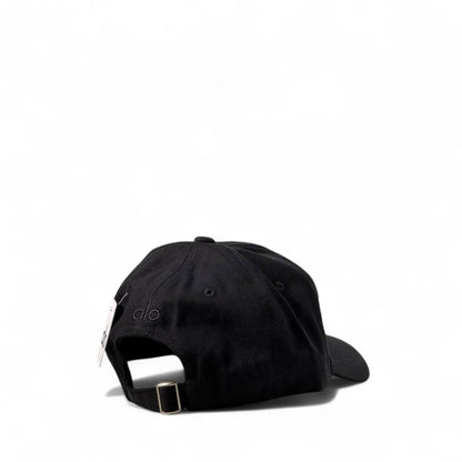 Alo Yoga Blackout Cap 🖤 | All-Black Cotton Dad Hat with Tonal Embroidery