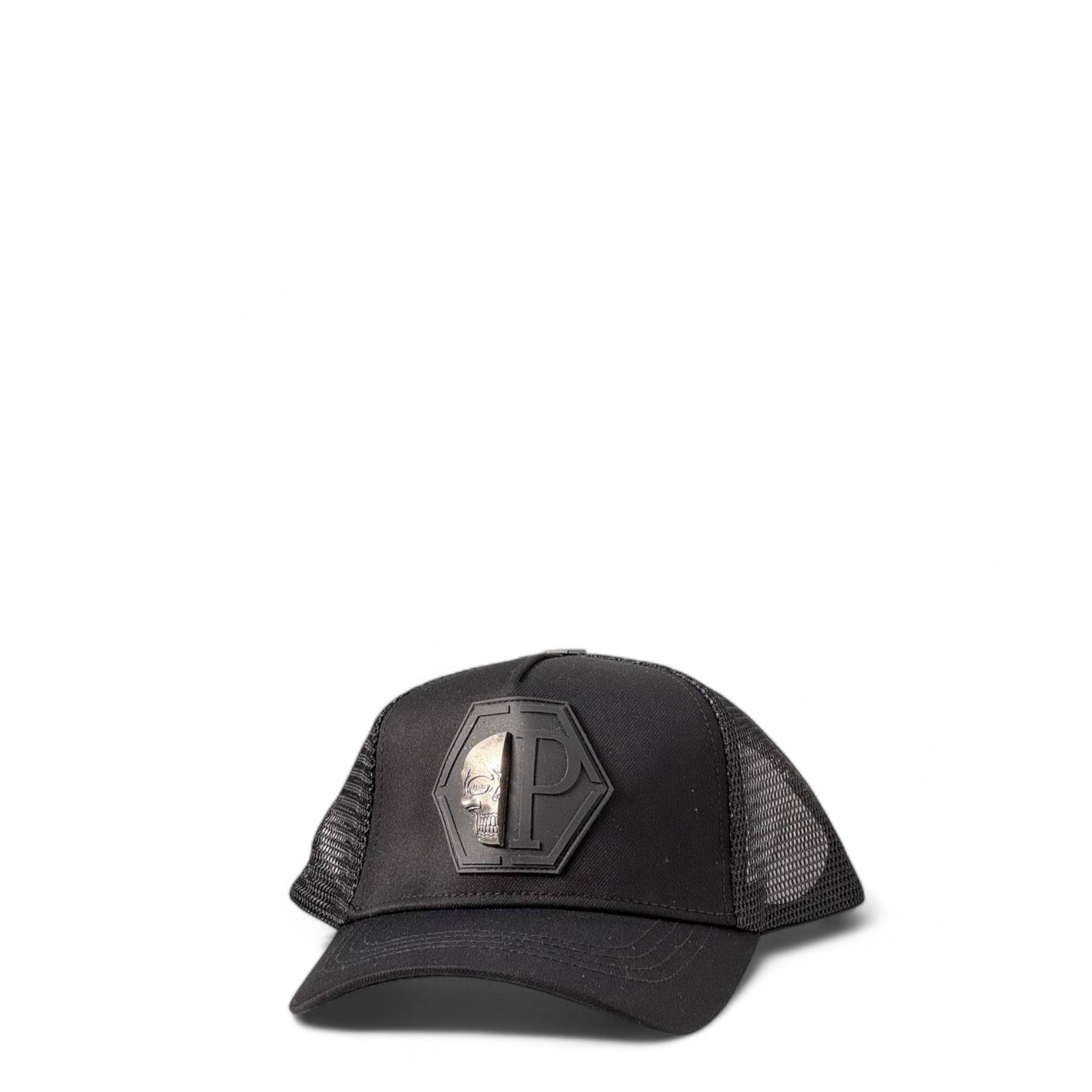 🖤 Philipp Plein Skull Logo Mesh Cap – Black Edition