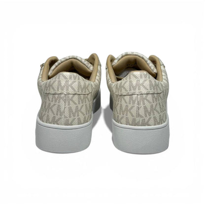 🤍✨ Michael Kors Logo Low-Top Sneakers – Beige Signature Edition ✨🤍