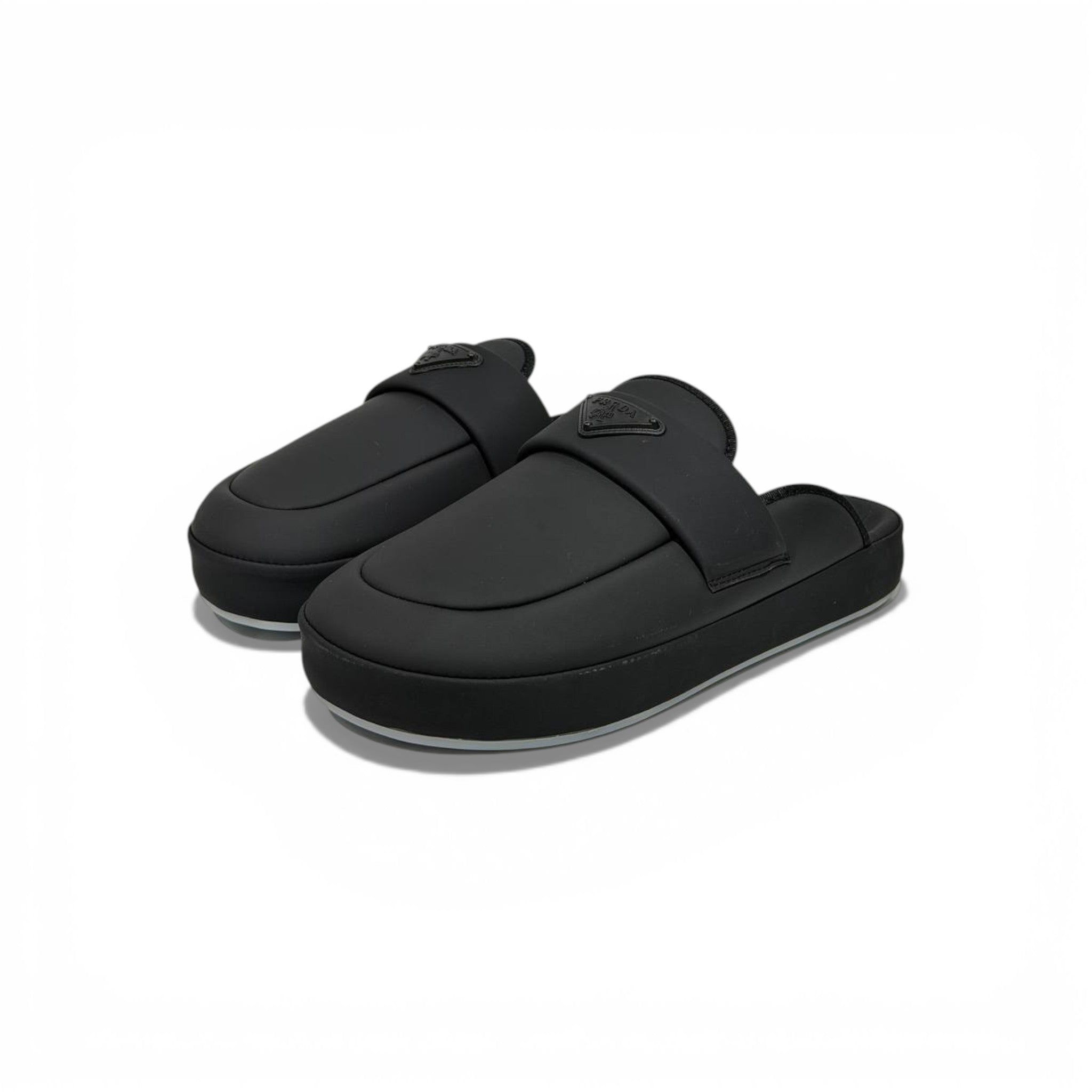 🖤✨ Prada Padded Slippers – Black Luxury Comfort ✨🖤