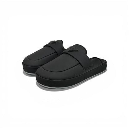 🖤✨ Prada Padded Slippers – Black Luxury Comfort ✨🖤