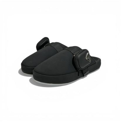 🖤✨ Prada Padded Closed-Toe Slippers – Black Luxury Comfort ✨🖤